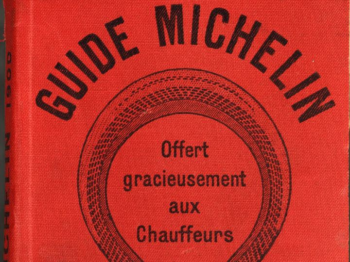 The red cover of the first Michelin Guide from 1900
